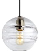 Foto para 4w Sedona 22k Transparent Glass Satin Nickel 90cri TD-Sedona Grande Pendant CL SN-LED922