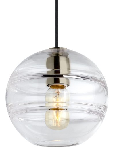 Foto para 4w Sedona 27k Transparent Glass Satin Nickel 90cri TD-Sedona Grande Pendant CL SN-LED927