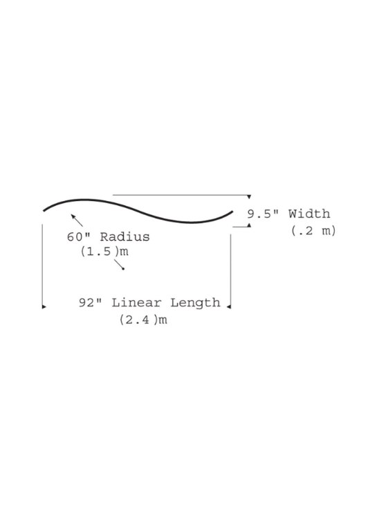 Picture of Pre-bent Satin Nickel Pre-bent S-Curve T~TRAK,sn