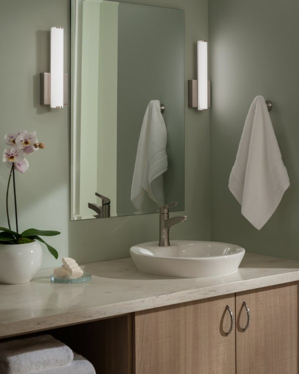 Foto para 13w 670lm Finn 30k Satin Nickel 90cri Finn Wall sn-LED930-277