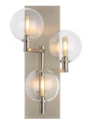 Picture of 2w Gambit 27k Metal & Glass Shade Satin Nickel E12 T6 90cri Gambit Triple Wall T CL SN-LED927