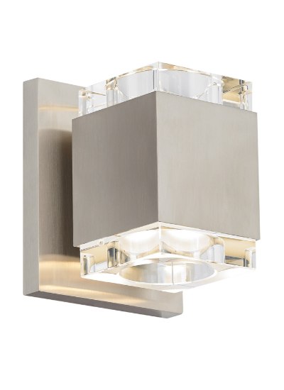 Foto para 9w Voto 30k Satin Nickel 80cri Voto Wall Square CL, sn, -LED830