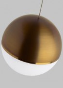 Foto para 12w Akova 27k Acrylic & Metal Shade Aged Brass 90cri FJ-Akova Pendant BK/AB ab-LED927