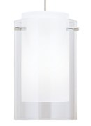 Foto para 8w Mini 30k Satin Nickel 80cri FJ-Mini Echo Pend clear, sn LED