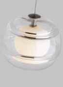 Foto para 35w Sedona Transparent Glass Satin Nickel Bi-Pin GU5.3 FJ-Sedona Low-Voltage Pendant CL SN