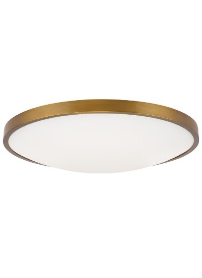 Foto para 22w Vance 27k Frosted Glass Diffuser Aged Brass 90cri Vance 13 Flush Mount 13IN AB -LED927-277