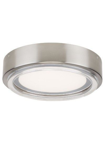 Picture of 60w Escher 30k Acrylic Diffuser Satin Nickel 90cri Escher Flush Mount Ceiling sn-LED930