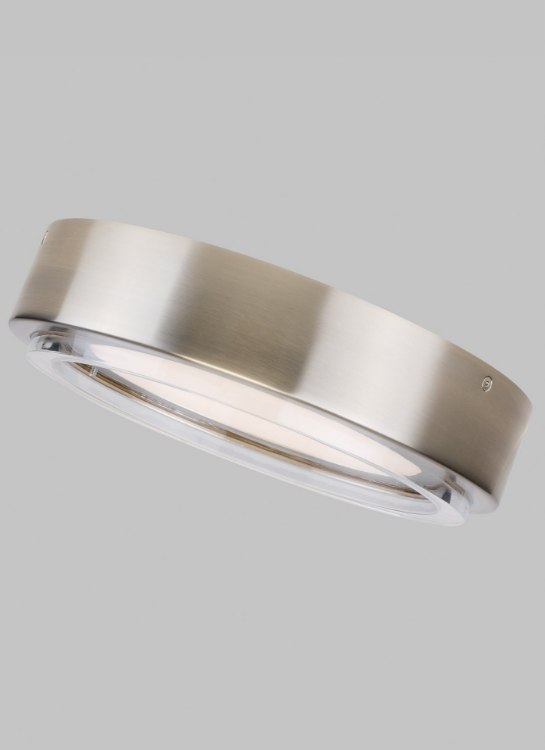 Foto para 60w Escher 30k Acrylic Diffuser Satin Nickel 90cri Escher Flush Mount Ceiling sn-LED930