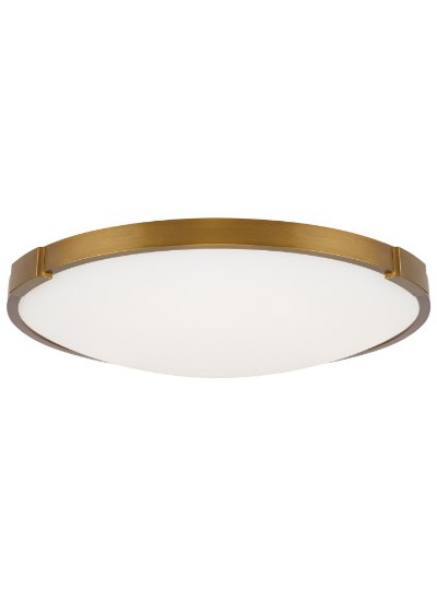 Picture of 22w Lance 27k Frosted Glass Diffuser Aged Brass 90cri Lance 13 Flush Mount 13IN AB -LED927-277