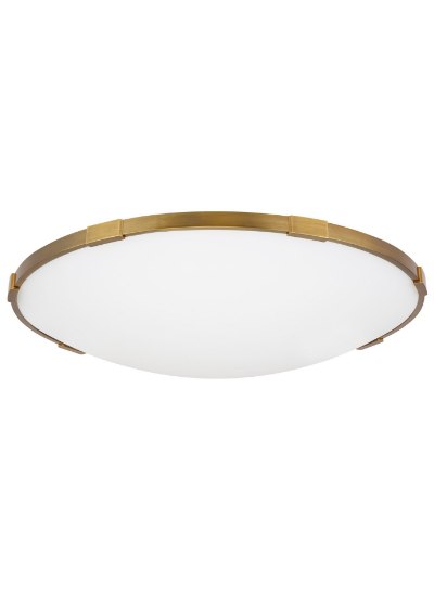 Foto para 45w Lance 27k Frosted Glass Diffuser Aged Brass 90cri Lance 24 Flush Mount 24IN AB -LED927-277