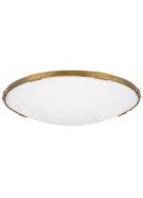 Foto para 45w Lance 30k Frosted Glass Diffuser Aged Brass 90cri Lance 24 Flush Mount 24IN AB -LED930-277