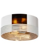 Picture of 3.5w Matan 22k Metallic Glass Shade Satin Nickel E26 Medium Base T14 90cri Matan Flush Mount Ceiling MCH SN -LED922