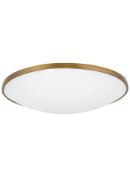 Foto para 45w Vance 27k Frosted Glass Diffuser Aged Brass 90cri Vance 24 Flush Mount 24IN AB -LED927