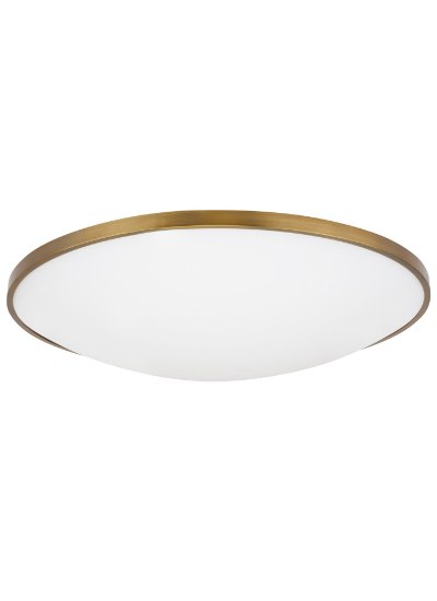 Foto para 45w Vance 30k Frosted Glass Diffuser Aged Brass 90cri Vance 24 Flush Mount 24IN AB -LED930