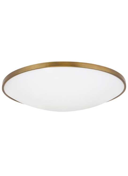 Foto para 45w Vance 30k Frosted Glass Diffuser Aged Brass 90cri Vance 24 Flush Mount 24IN AB -LED930-277