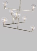 Foto para 2w Gambit 22k Transparent Glass Globe Aged Brass E12 T6 90cri Gambit Chandelier CL AB -LED922