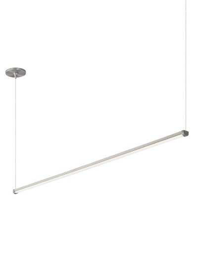 Foto para 16w Rae 24k Satin Nickel 80cri LS-Rae Linear Suspension 300lm/ft, 48IN, sn, -LED8