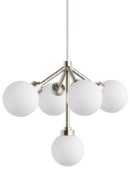 Picture of 2.5w Mara 27k Frosted Glass Globe Satin Nickel 90cri MP-Mara Pendant WH SN -LED927