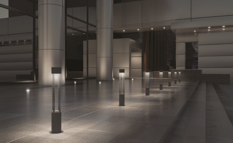 Picture of Turbo 30k Charcoal 80cri Turbo Bollard 80 CRI 3000K 42IN 40 Clear Flat CL 1