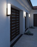 Foto para 29w Cosmo 30k Diffuse Bronze 80cri Cosmo 18 Outdoor Wall 80 CRI 3000K 18 in White Acr