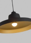 Foto para 75w Zevo Aluminum Black/Gold Medium Base Zevo Pendant BLGD No Lamp