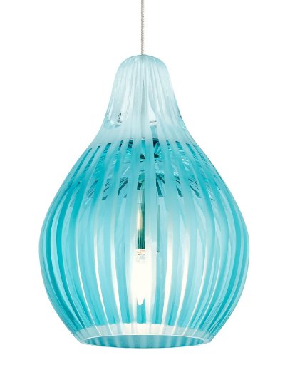 Picture of 20w Avery Satin Nickel MO-Avery Pendant Aqua, sn