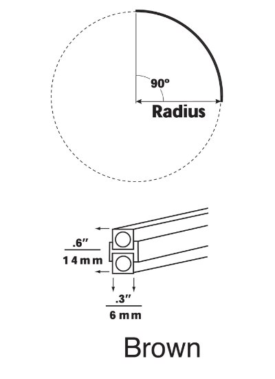 Foto para Pre-Bent Satin Nickel MO-Horiz 90° 12IN R clear, sn