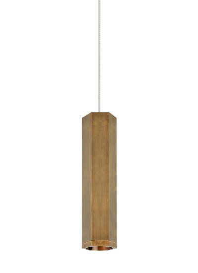 Foto para 50w Blok Aged Brass/Aged Brass MO-Blok Pendant S AB/AB