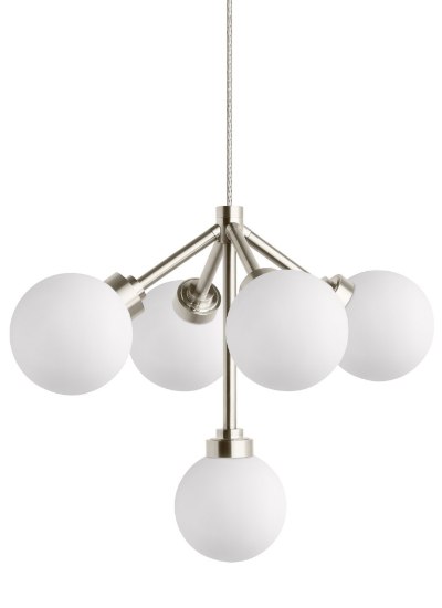 Picture of 2.5w Mara 27k Frosted Glass Globe Satin Nickel 90cri MO-Mara Pendant WH SN -LED927