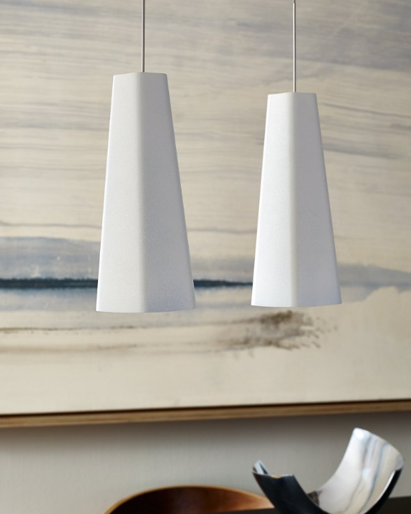 Foto para 8w 500lm Rhonan 30k Satin Nickel 80cri FJ-Rhonan Pendant WH/WH sn-LEDS830