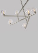 Foto para 2w Gambit 22k Transparent Glass Globe Aged Brass E12 T6 90cri Gambit Chandelier CL AB -LED922