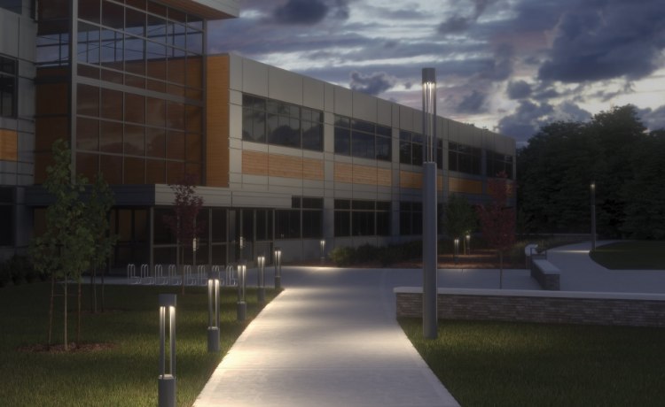 Picture of Turbo 30k Charcoal 80cri Turbo Bollard 80 CRI 3000K 42IN 40 Clear Flat CL 1