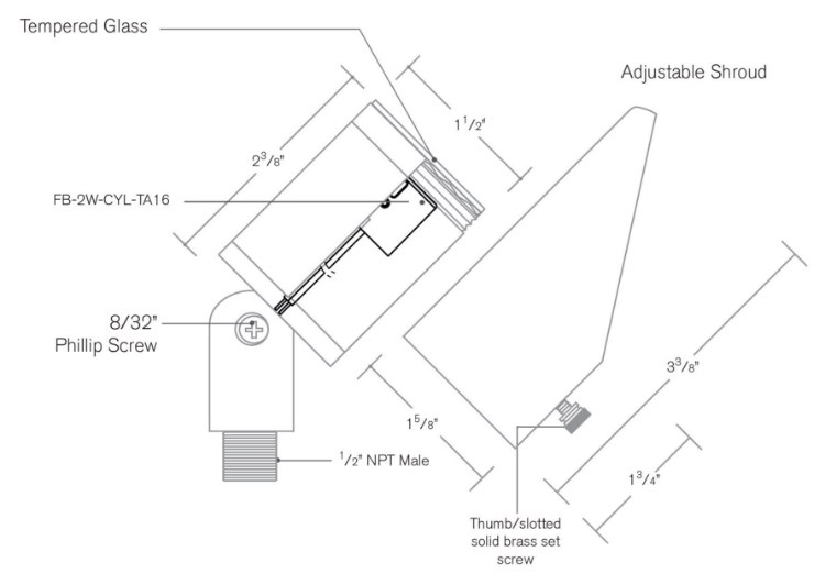 Foto para 2w 135lm 12v Forever Bright SW Matte Bronze Landscape LED Directional Light
