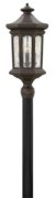 Foto para 5w Outdoor Raley CAND. LED Clear Seedy Glass Panels Oil Rubbed Bronze Post Top/ Pier Mount