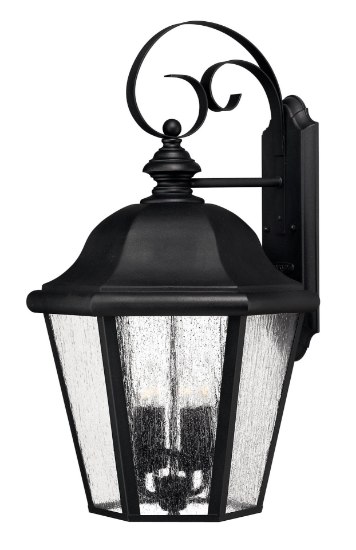 Foto para 5w Outdoor Edgewater CAND. LED Clear Seedy Black Large Wall Mount