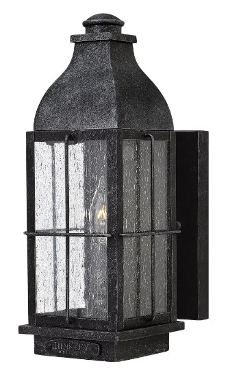 Foto para 5w Outdoor Bingham CAND. LED Clear Seedy Greystone Small Wall Mount