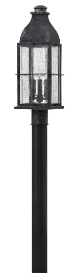 Foto para 5w Outdoor Bingham CAND. LED Clear Seedy Greystone Post Top/ Pier Mount