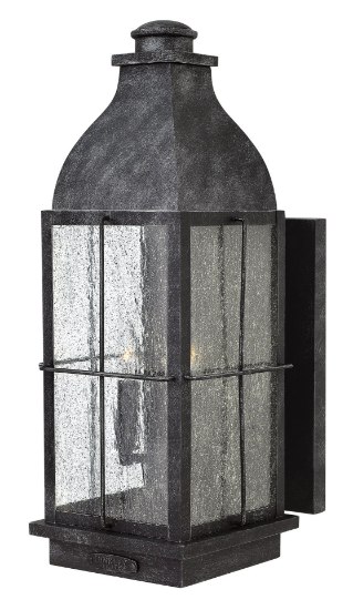 Foto para 5w Outdoor Bingham CAND. LED Clear Seedy Greystone Large Wall Mount