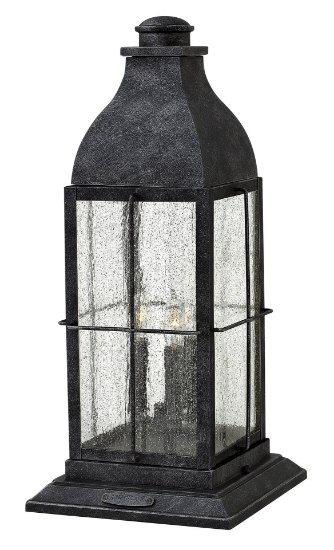 Foto para 5w Outdoor Bingham CAND. LED Clear Seedy Greystone Pier Mount