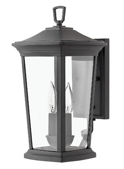 Picture of 60w Outdoor Bromley CAND Clear Museum Black Small Wall Mount