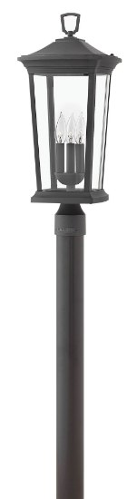 Picture of 60w Outdoor Bromley CAND Clear Museum Black Post Top/ Pier Mount