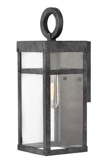 Picture of 100w Outdoor Porter MED Clear Aged Zinc Mini Wall Mount