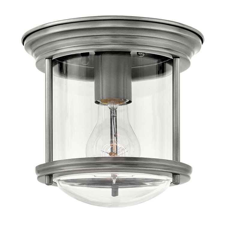 Picture of 100w Foyer Hadley MED Clear Antique Nickel Flush Mount