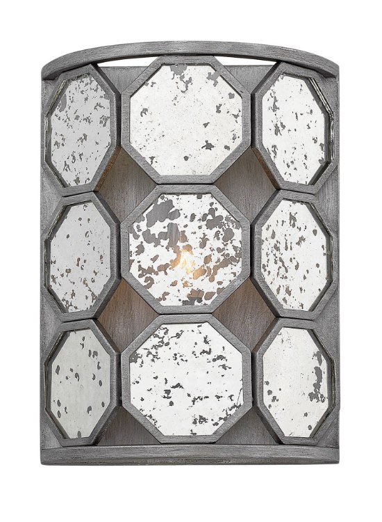 Foto para 60w Sconce Lara CAND Antique Mirror Brushed Silver