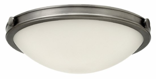 Foto para 30w Foyer Maxwell LED Etched Opal Antique Nickel Flush Mount