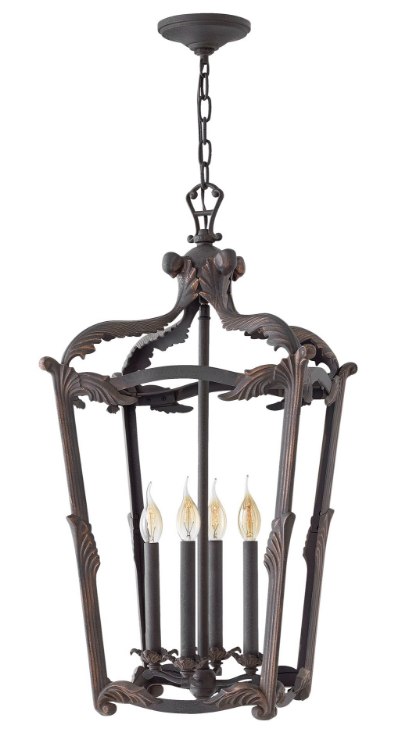 Picture of 60w Foyer Sorrento CAND Aged Iron Single Tier Foyer