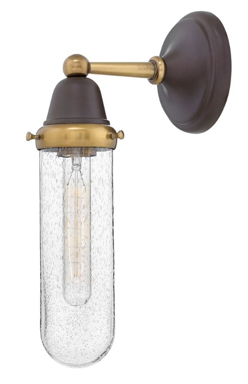 Foto para 100w Sconce Academy MED Clear Seedy Oil Rubbed Bronze