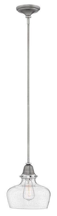 Foto para 100w Pendant Academy MED Clear Seedy English Nickel