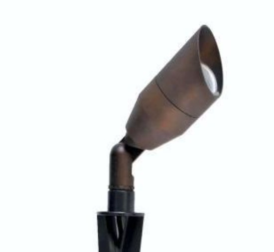 Picture of 50w Gu10 120v No-Lamp Unfinished Adjustable Cast Brass Bullet Outdoor Directional Light