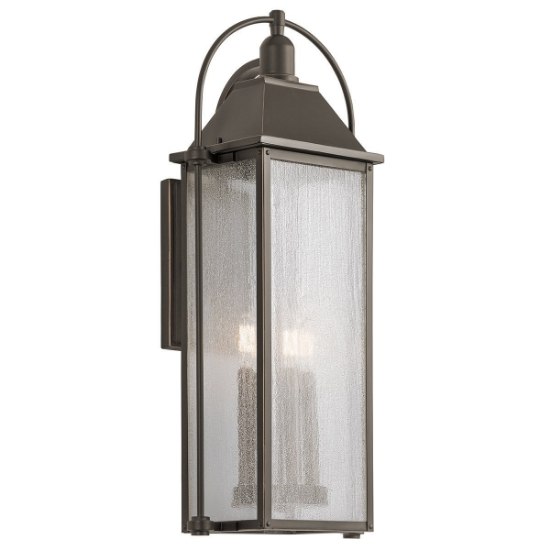 Foto para 240w (4 x 60w) 29" Harbor Row 4-Light MED Olde Bronze Clear Seeded Gl Outdoor Wall Lantern